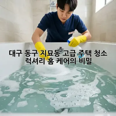 대구 동구 지묘동 고급 주택 청소: 럭셔리 홈 케어의 비밀