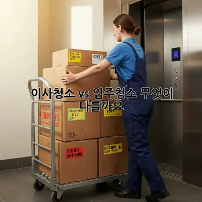 이사청소 vs 입주청소: 무엇이 다를까요?