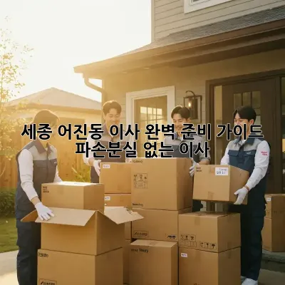 세종 어진동 이사, 완벽 준비 가이드! 파손/분실 없는 이사